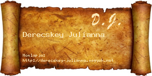 Derecskey Julianna névjegykártya